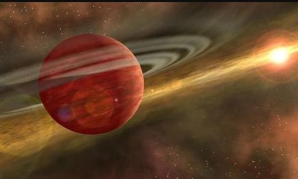 Infant giant planet found 330 light-years apart